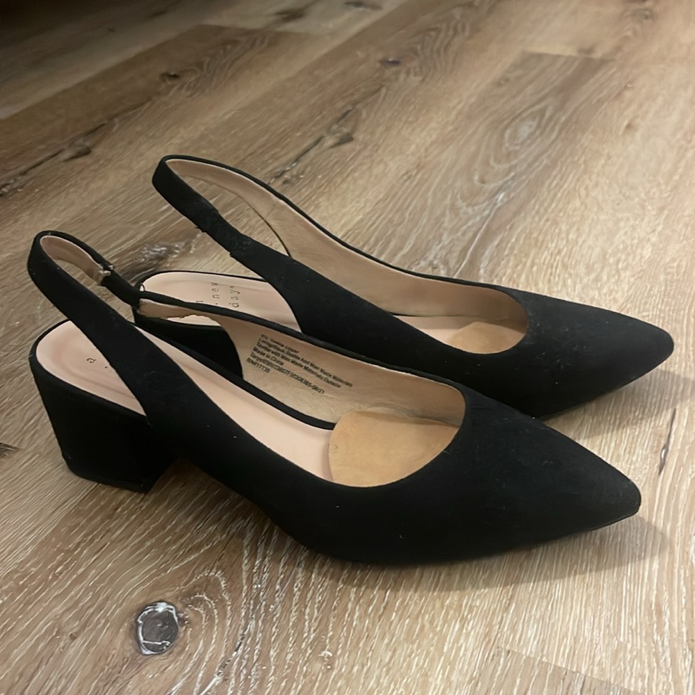 Target brand, black block heels.